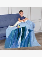 Disney Up Touched Down Silk Touch Sherpa Throw Blanket