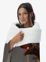 House of the Dragon Let It Reign Silk Touch Sherpa Throw Blanket