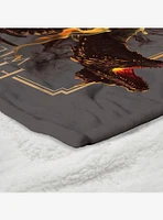 House of the Dragon Let It Reign Silk Touch Sherpa Throw Blanket