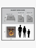 House of the Dragon Let It Reign Silk Touch Sherpa Throw Blanket