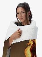 House of the Dragon Fire and Blood Reigns Silk Touch Sherpa Throw Blanket