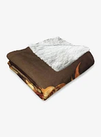 House of the Dragon Fire and Blood Reigns Silk Touch Sherpa Throw Blanket