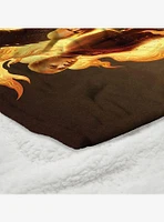 House of the Dragon Fire and Blood Reigns Silk Touch Sherpa Throw Blanket