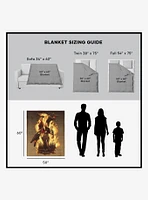 House of the Dragon Fire and Blood Reigns Silk Touch Sherpa Throw Blanket