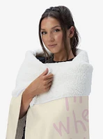 Where The Wild Things Are Find Me Pink Silk Touch Sherpa Throw Blanket