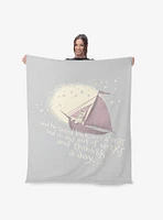 Where The Wild Things Are He Sailed Silk Touch Sherpa Throw Blanket