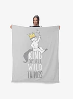 Where The Wild Things Are King Of All Silk Touch Sherpa Throw Blanket