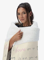 Where The Wild Things Are We'll Eat You Up Silk Touch Sherpa Throw Blanket