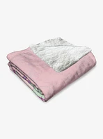 The Wizard of Oz Glinda Pattern Silk Touch Sherpa Throw Blanket