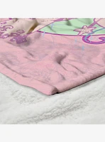 The Wizard of Oz Glinda Pattern Silk Touch Sherpa Throw Blanket