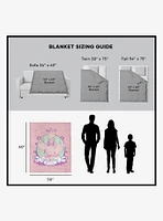 The Wizard of Oz Glinda Pattern Silk Touch Sherpa Throw Blanket