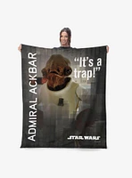 Star Wars Classic Quotes Admiral Ackbar Silk Touch Sherpa Throw Blanket