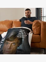 Star Wars Classic Quotes Luke Skywalker Silk Touch Sherpa Throw Blanket