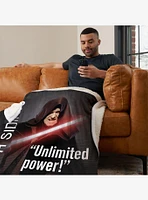 Star Wars Classic Quotes Darth Sidious Silk Touch Sherpa Throw Blanket