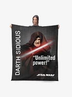 Star Wars Classic Quotes Darth Sidious Silk Touch Sherpa Throw Blanket