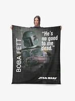 Star Wars Classic Quotes Boba Fett Silk Touch Sherpa Throw Blanket