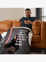 Star Wars Classic Quotes Sidious Legal Silk Touch Sherpa Throw Blanket
