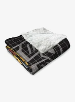 Transformers G1 Optimus Prime and Megatron Silk Touch Sherpa Throw Blanket