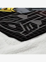 Transformers G1 Optimus Prime and Megatron Silk Touch Sherpa Throw Blanket