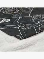 Transformers One Shall Stand One Shall Fall Silk Touch Sherpa Throw Blanket