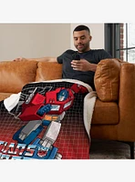 Transformers G1 Grid Megatron Silk Touch Sherpa Throw Blanket