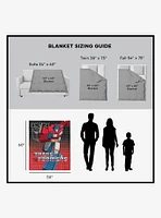 Transformers G1 Grid Megatron Silk Touch Sherpa Throw Blanket