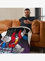 Transformers G1 Grid Soundwave Silk Touch Sherpa Throw Blanket