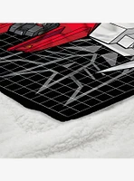 Transformers G1 Grid Soundwave Silk Touch Sherpa Throw Blanket