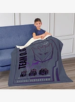 Transformers G1 Grid Starscream Silk Touch Sherpa Throw Blanket