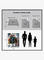 Marvel Dr. Strange Comic Silk Touch Sherpa Throw Blanket