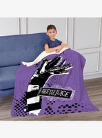 Beetlejuice I Hate Sandworms Silk Touch Sherpa Throw Blanket