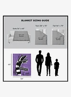 Beetlejuice I Hate Sandworms Silk Touch Sherpa Throw Blanket