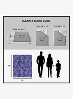 Beetlejuice Creepy Crawlies Silk Touch Sherpa Throw Blanket