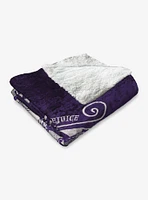 Beetlejuice Big Dark Room Silk Touch Sherpa Throw Blanket