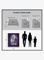 Beetlejuice Big Dark Room Silk Touch Sherpa Throw Blanket