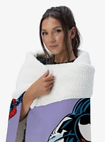 Marvel Spider-Man Peter Venom Spidey Fight Silk Touch Sherpa Throw Blanket