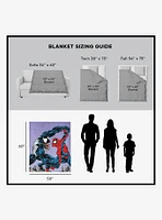 Marvel Spider-Man Peter Venom Spidey Fight Silk Touch Sherpa Throw Blanket