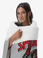 Marvel Spider-Man Peter Parker Alias Silk Touch Sherpa Throw Blanket