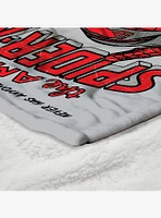 Marvel Spider-Man Peter Parker Alias Silk Touch Sherpa Throw Blanket