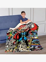 Marvel Thor Comic Silk Touch Sherpa Throw Blanket