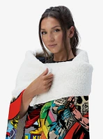 Marvel Thor Comic Silk Touch Sherpa Throw Blanket