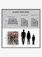Marvel Thor Comic Silk Touch Sherpa Throw Blanket