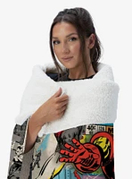 Marvel Iron Man Comic Silk Touch Sherpa Throw Blanket