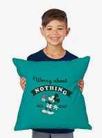 Disney Mickey Mouse Worry About Nothing Throw Pillow