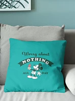 Disney Mickey Mouse Worry About Nothing Throw Pillow