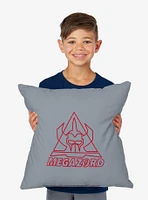 Mighty Morphin Power Rangers Megazord Line Art Throw Pillow