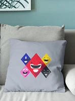 Mighty Morphin Power Rangers Ranger Diamonds Throw Pillow