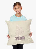 Where The Wild Things Are Find Me Pink Throw Pillow