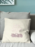Where The Wild Things Are Find Me Pink Throw Pillow