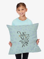 Where The Wild Things Are In The Leaves Throw Pillow